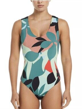 NEW  Nike Women’s Jungle Floral Keyhole Back One-Piece Swimsuit Size.XL